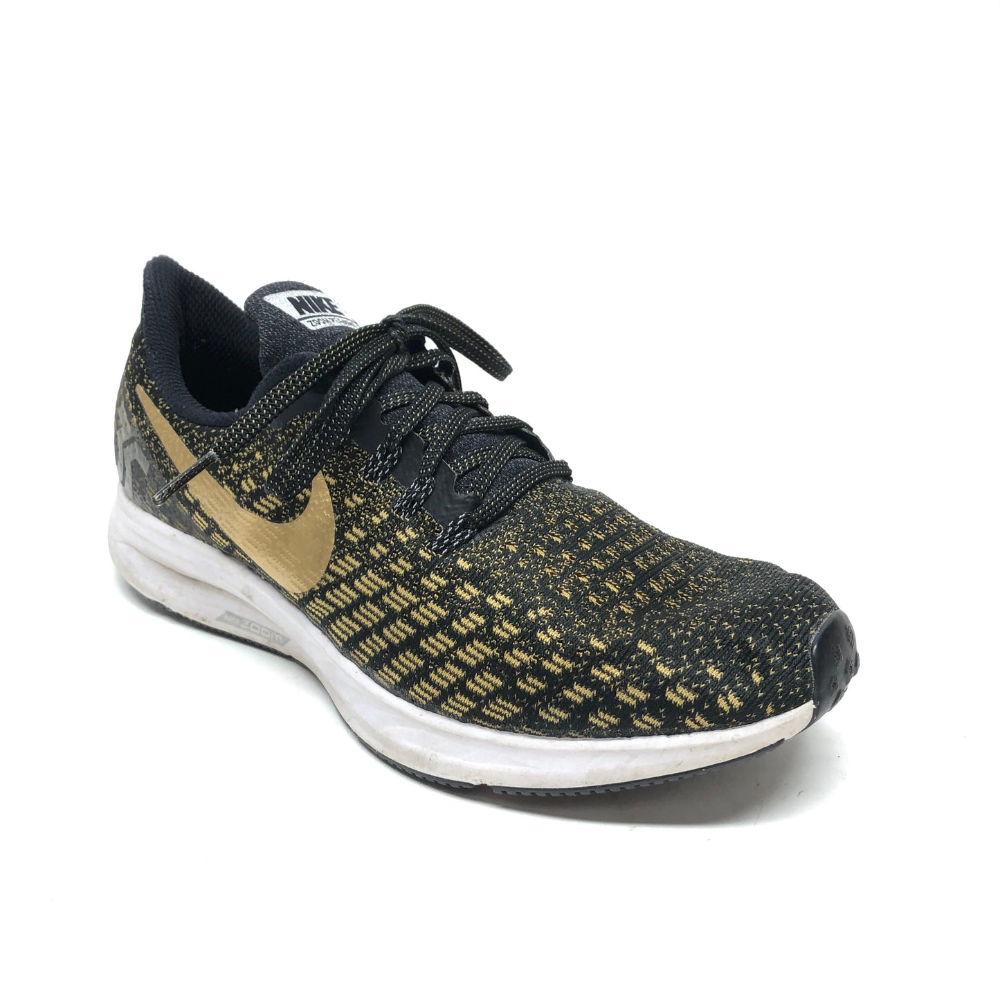 Shoes Athletic By Nike In Black & Gold, Size: 7.5