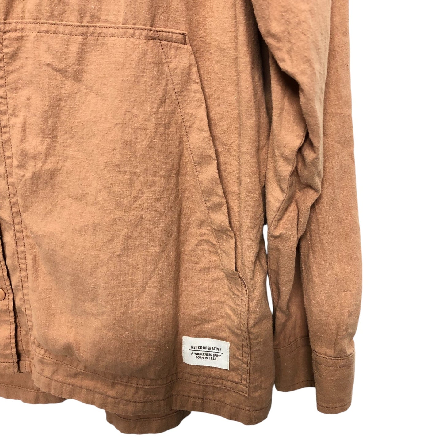 Top Long Sleeve By Rei In Tan, Size: Xl