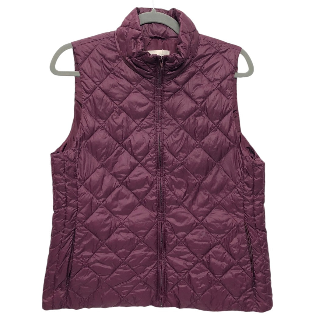 Vest Puffer & Quilted By Loft In Maroon, Size: S