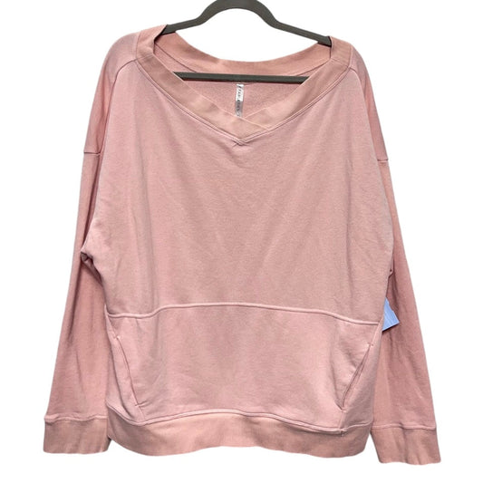 Sweatshirt Crewneck By Fabletics In Pink, Size: Xl