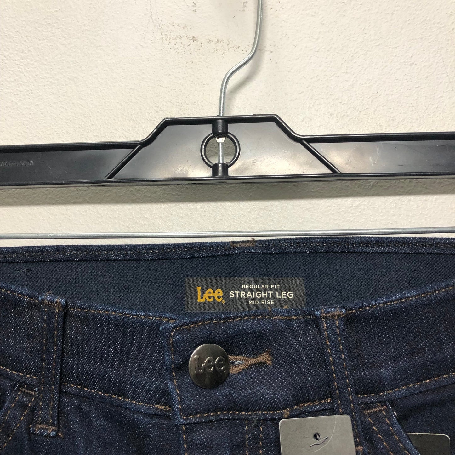 Jeans Straight By Lee In Blue Denim, Size: 4