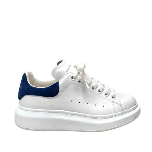 Shoes Luxury Designer By Alexander Mcqueen In Blue & White, Size: 7.5