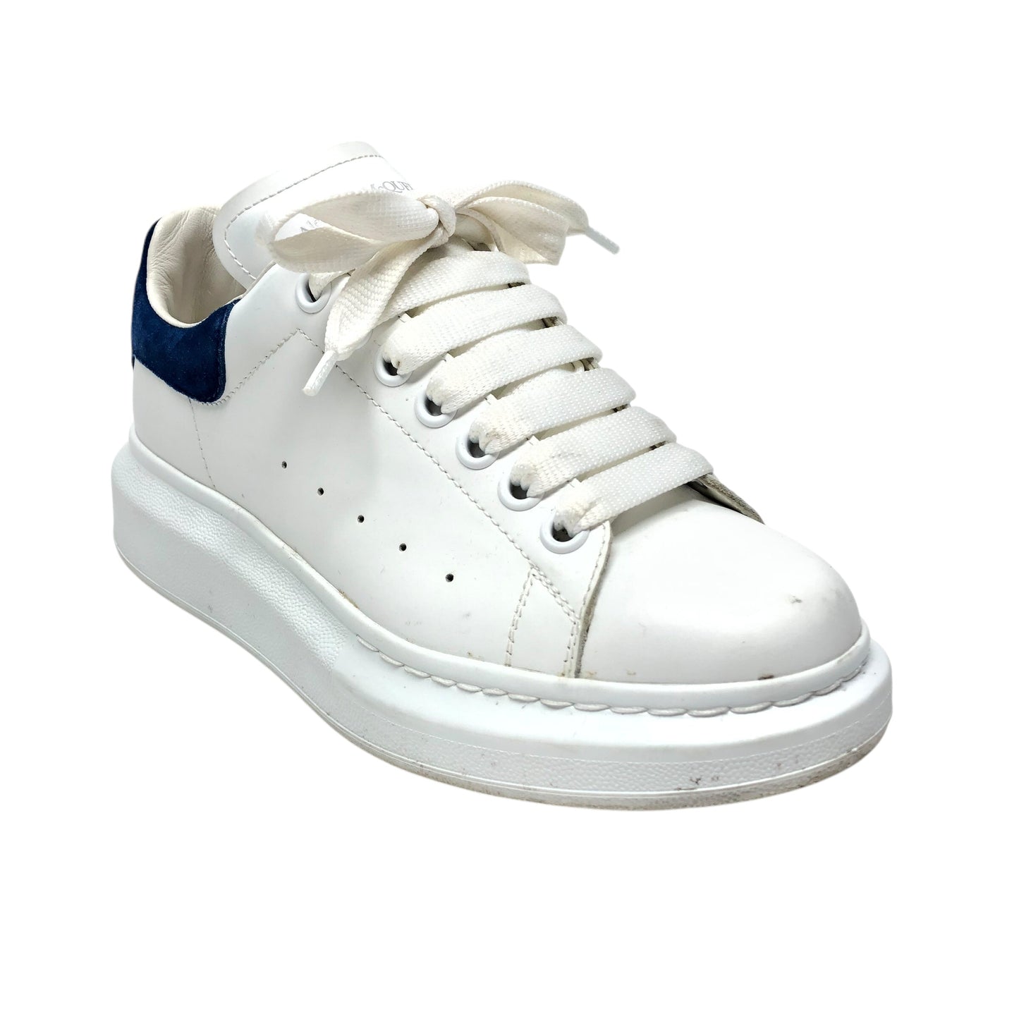 Shoes Luxury Designer By Alexander Mcqueen In Blue & White, Size: 7.5