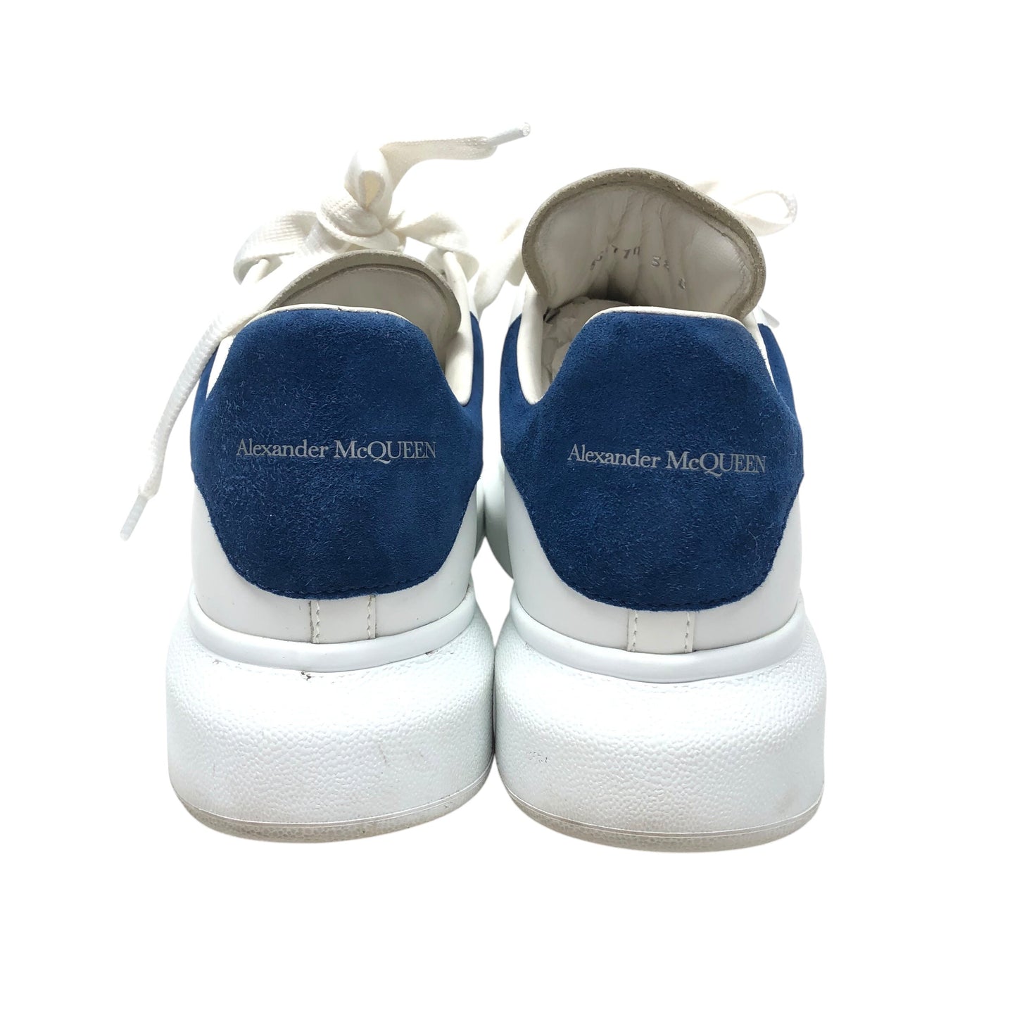 Shoes Luxury Designer By Alexander Mcqueen In Blue & White, Size: 7.5