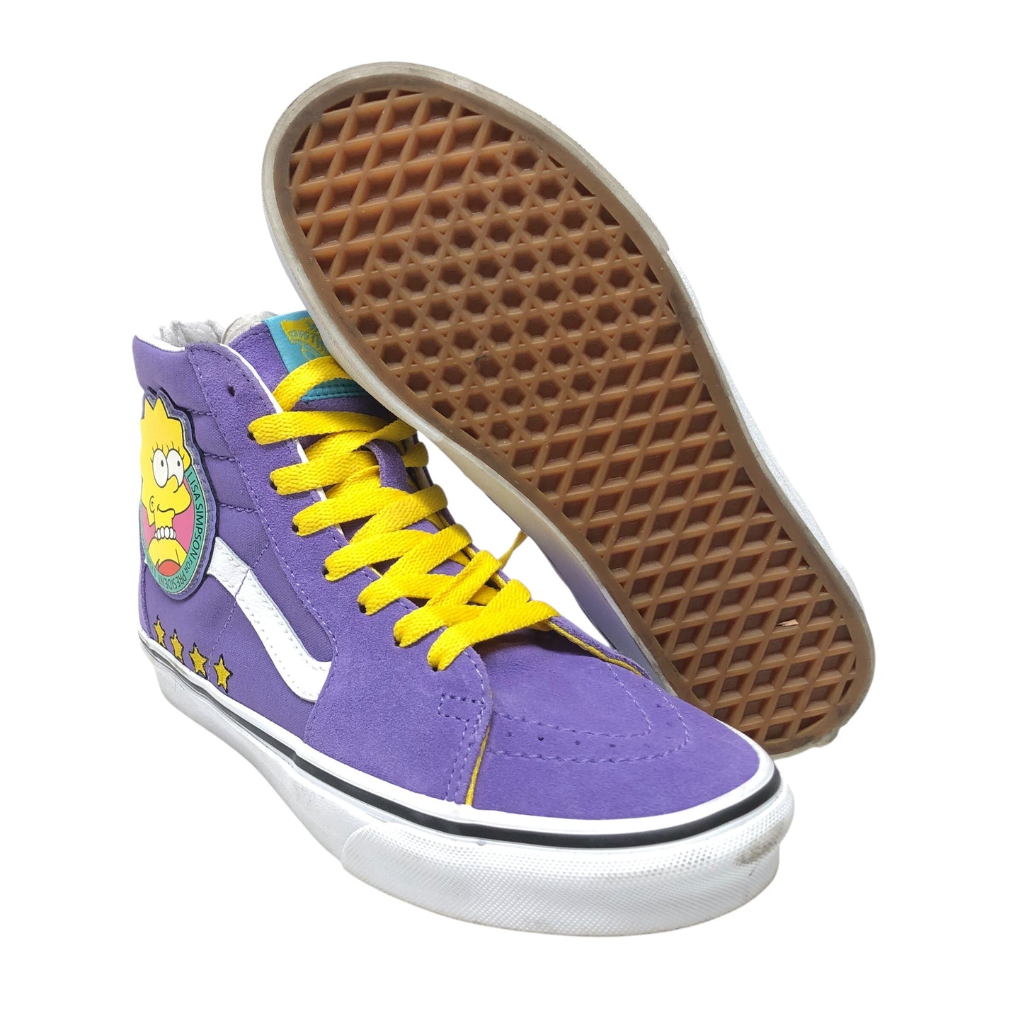 Shoes Sneakers By Vans In Purple & Yellow, Size: 7