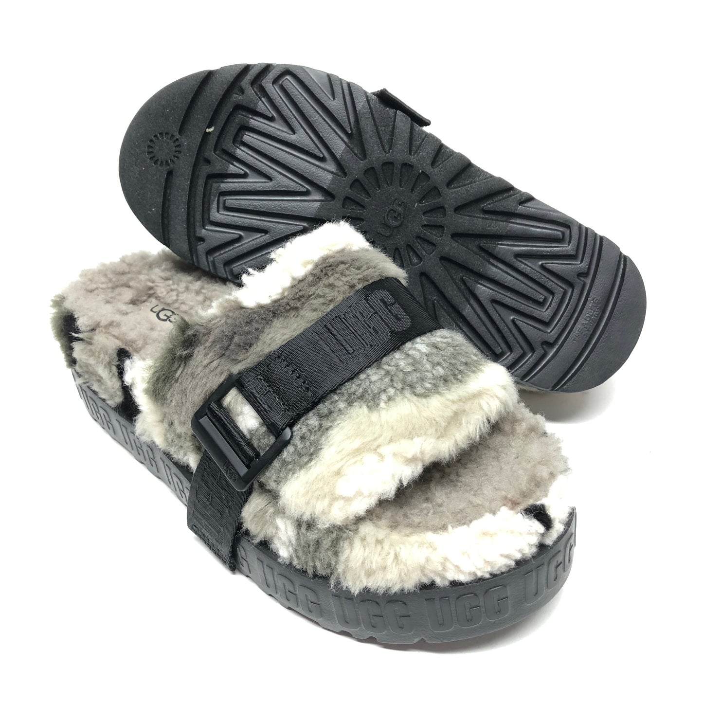 Sandals Designer By Ugg In Grey, Size: 7