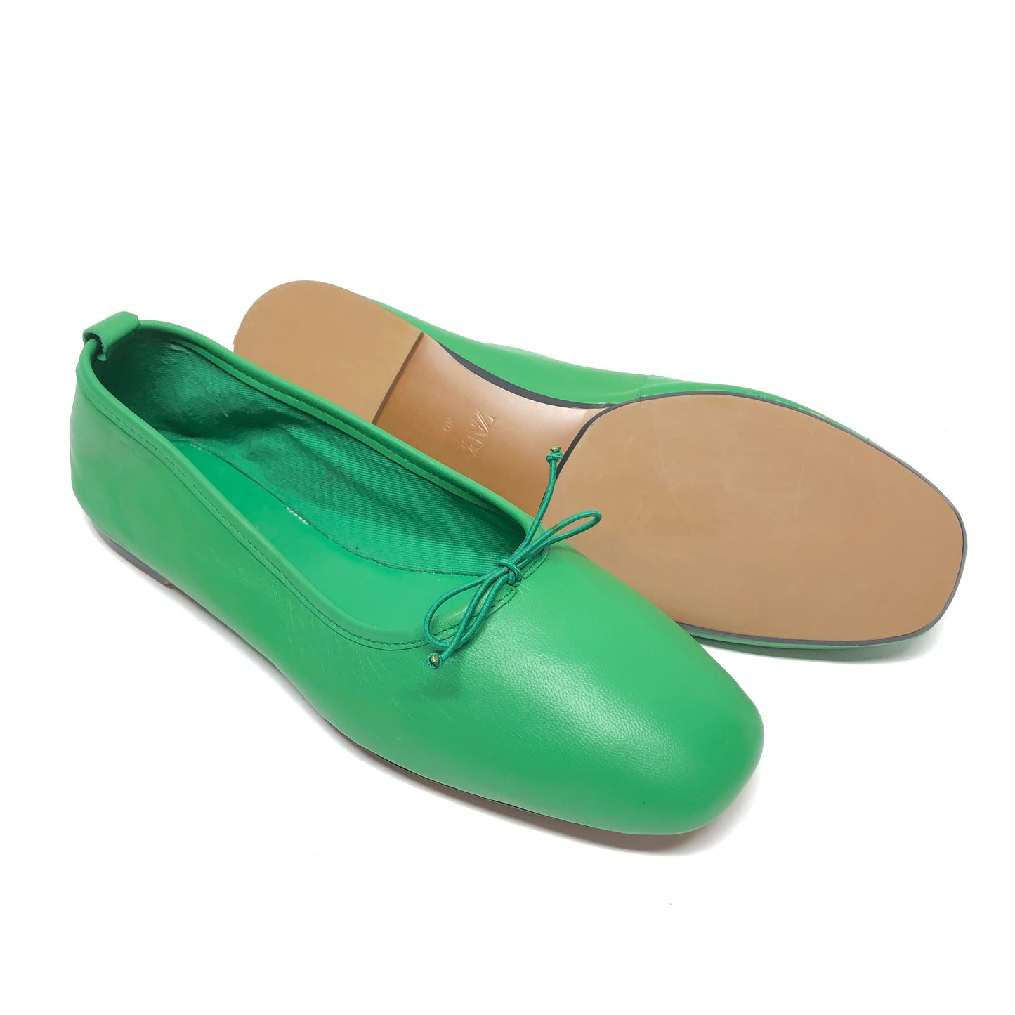 Shoes Flats By Zara In Green, Size: 9