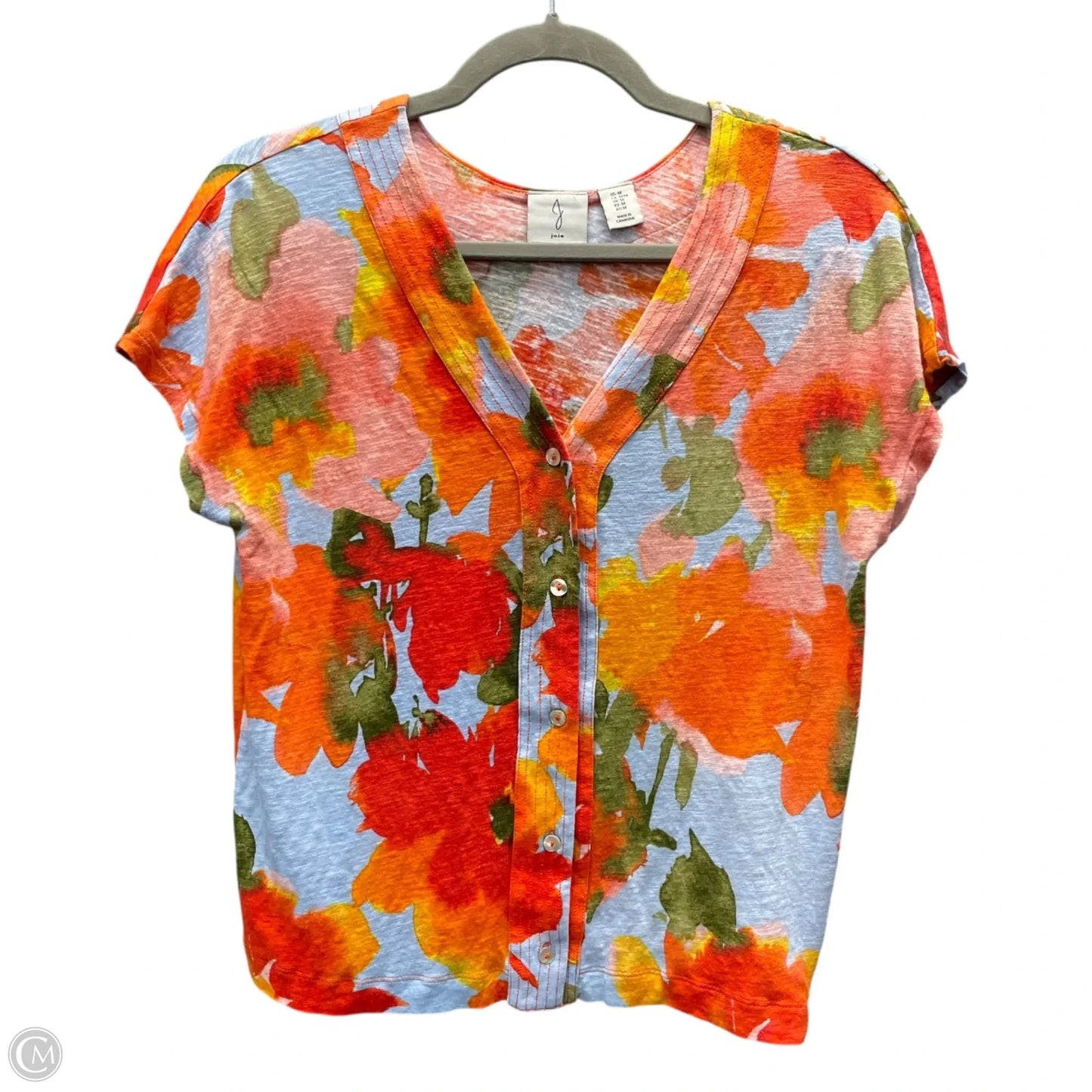 Top Short Sleeve By J By Joie In Orange, Size: M