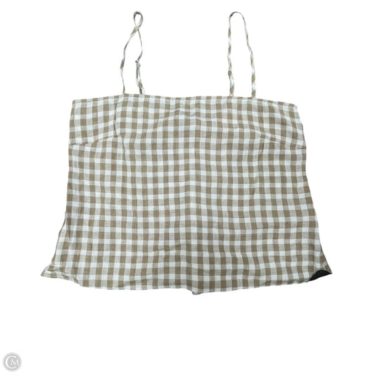 Top Sleeveless By Antonio Melani In Tan & White, Size: M