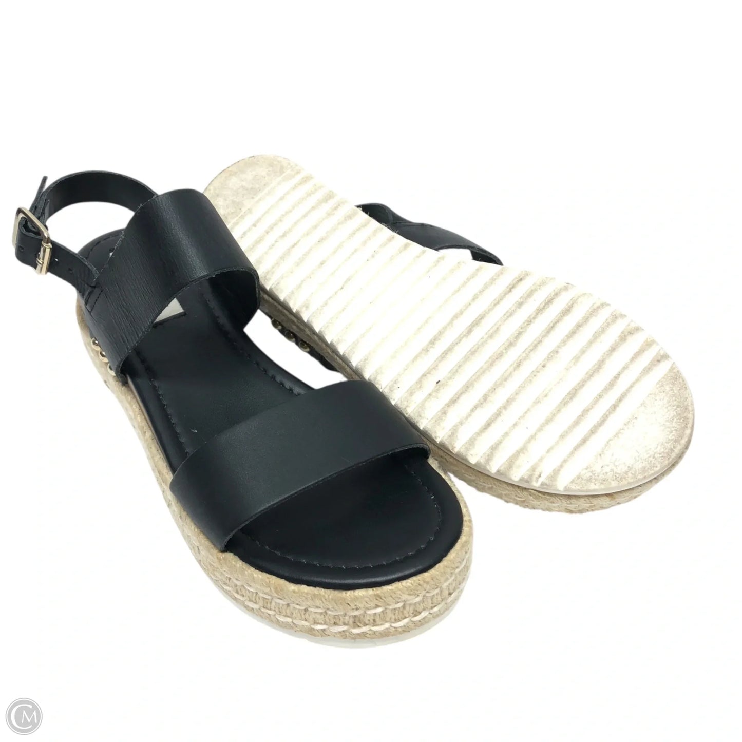 Sandals Heels Platform By Steve Madden In Black, Size: 8