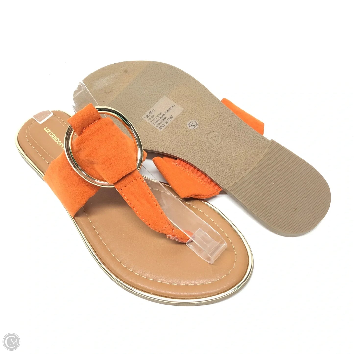 Sandals Flats By Liz Claiborne In Orange, Size: 7.5