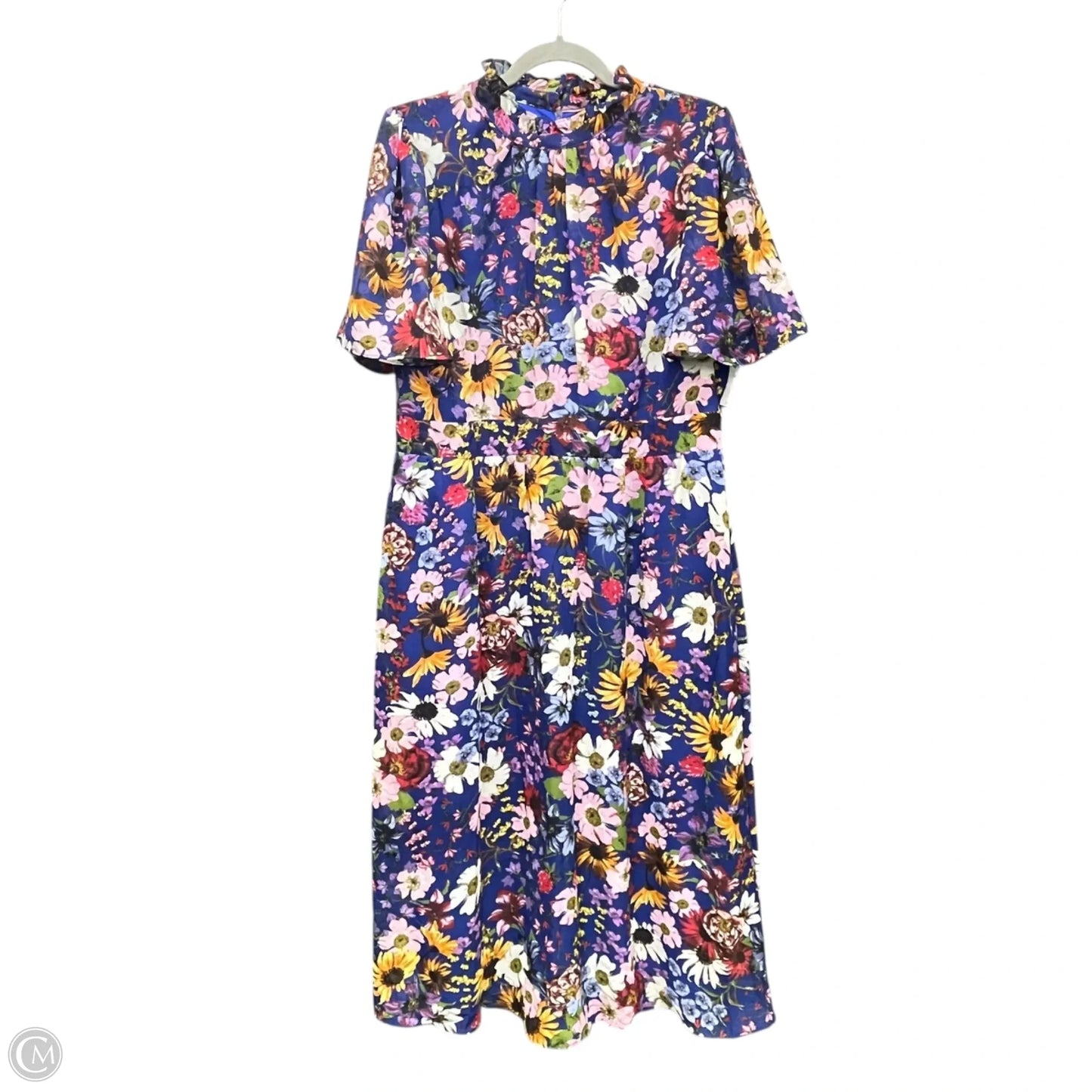 Dress Casual Midi By Clothes Mentor In Floral Print, Size: 14