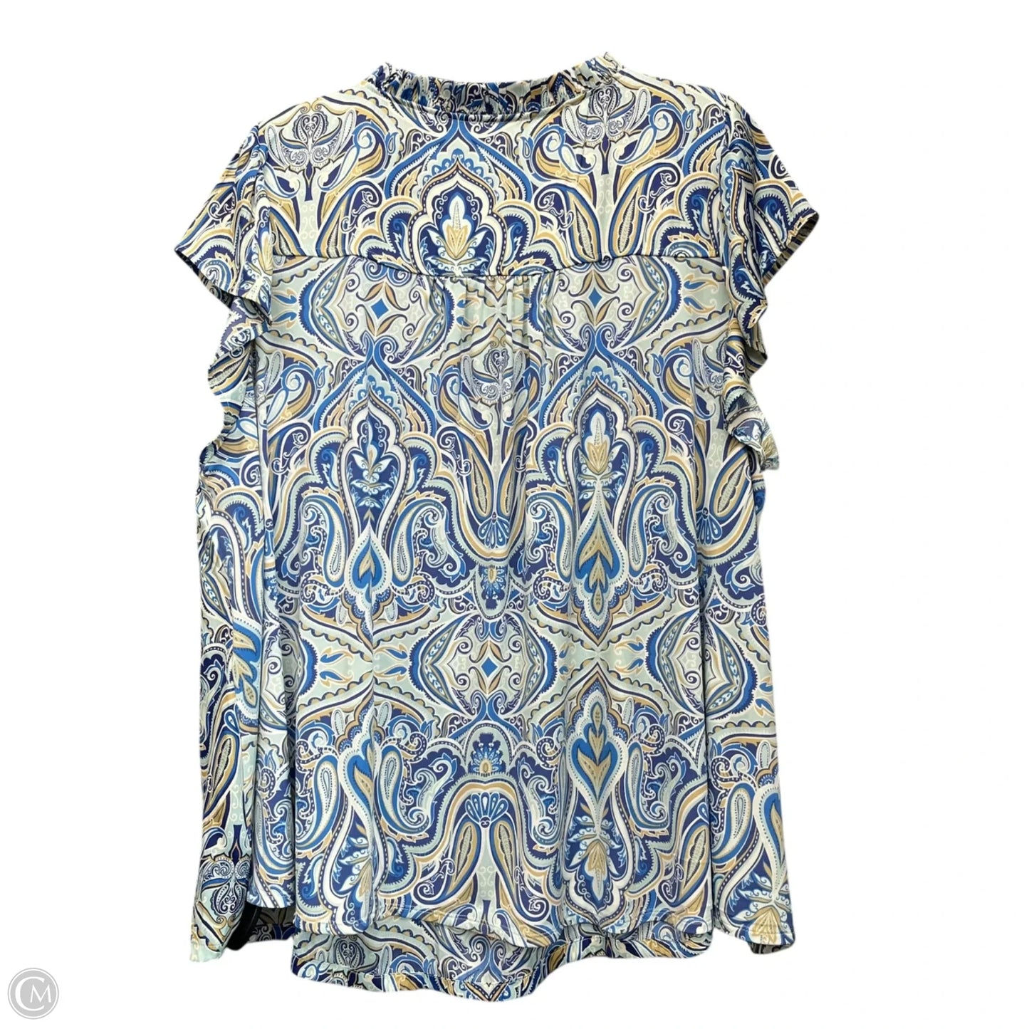 Blouse Short Sleeve By Lane Bryant In Blue, Size: 4x