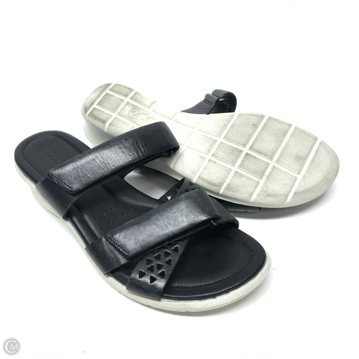 Sandals Flats By Ecco In Black, Size: 6.5