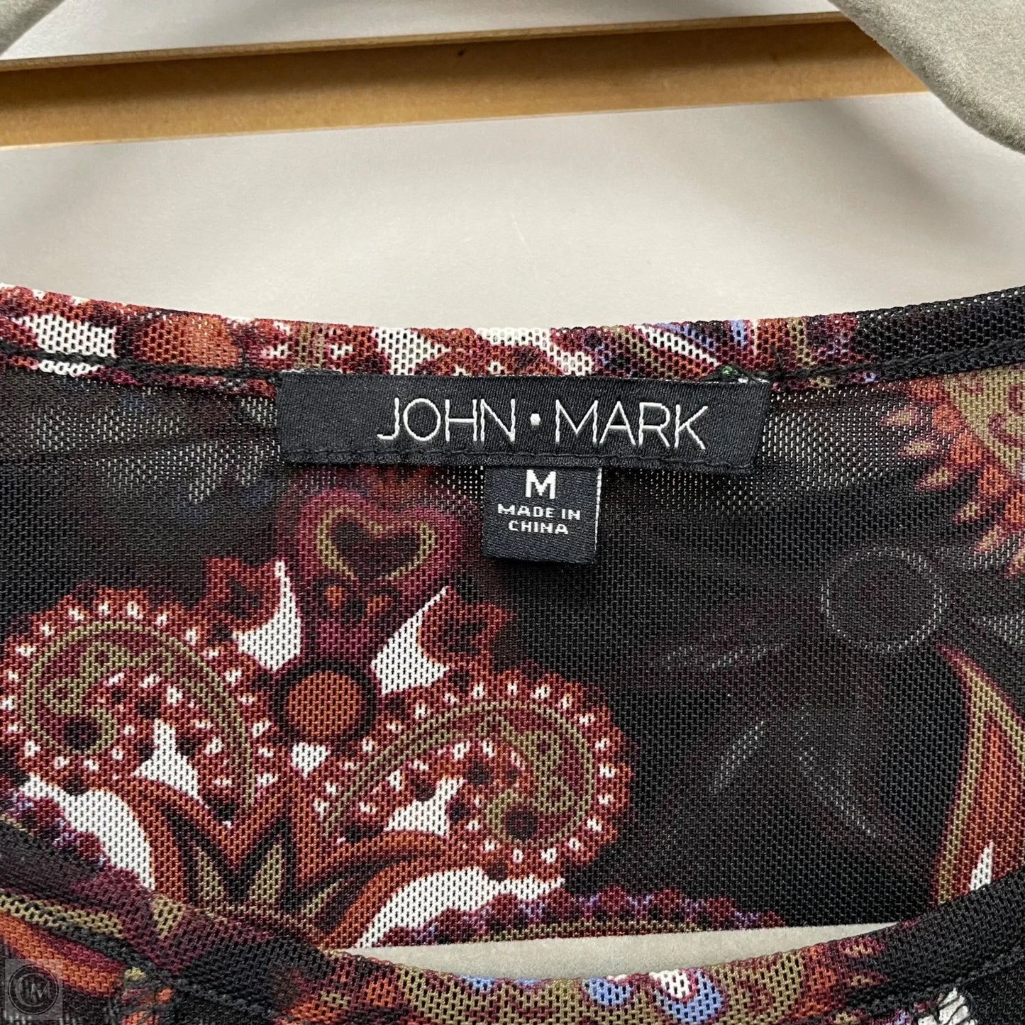 Top Long Sleeve By John Mark In Black, Size: M