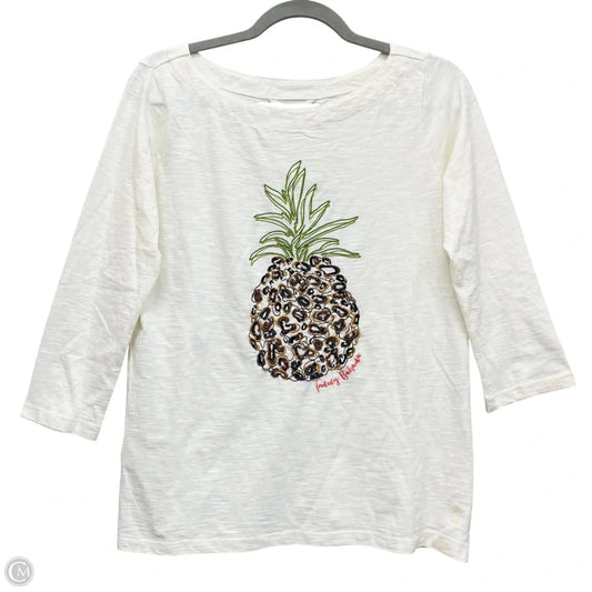 Top 3/4 Sleeve Basic By Tommy Bahama In Beige, Size: Xs