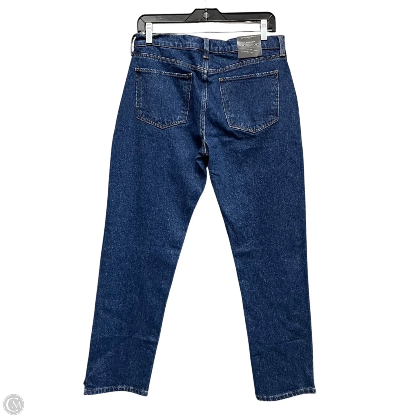 Jeans Straight By Banana Republic In Blue Denim, Size: 4