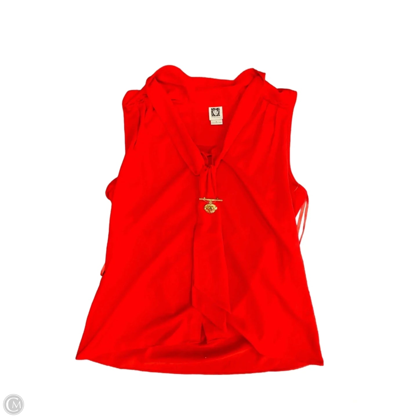 Top Sleeveless By Anne Klein In Red, Size: L