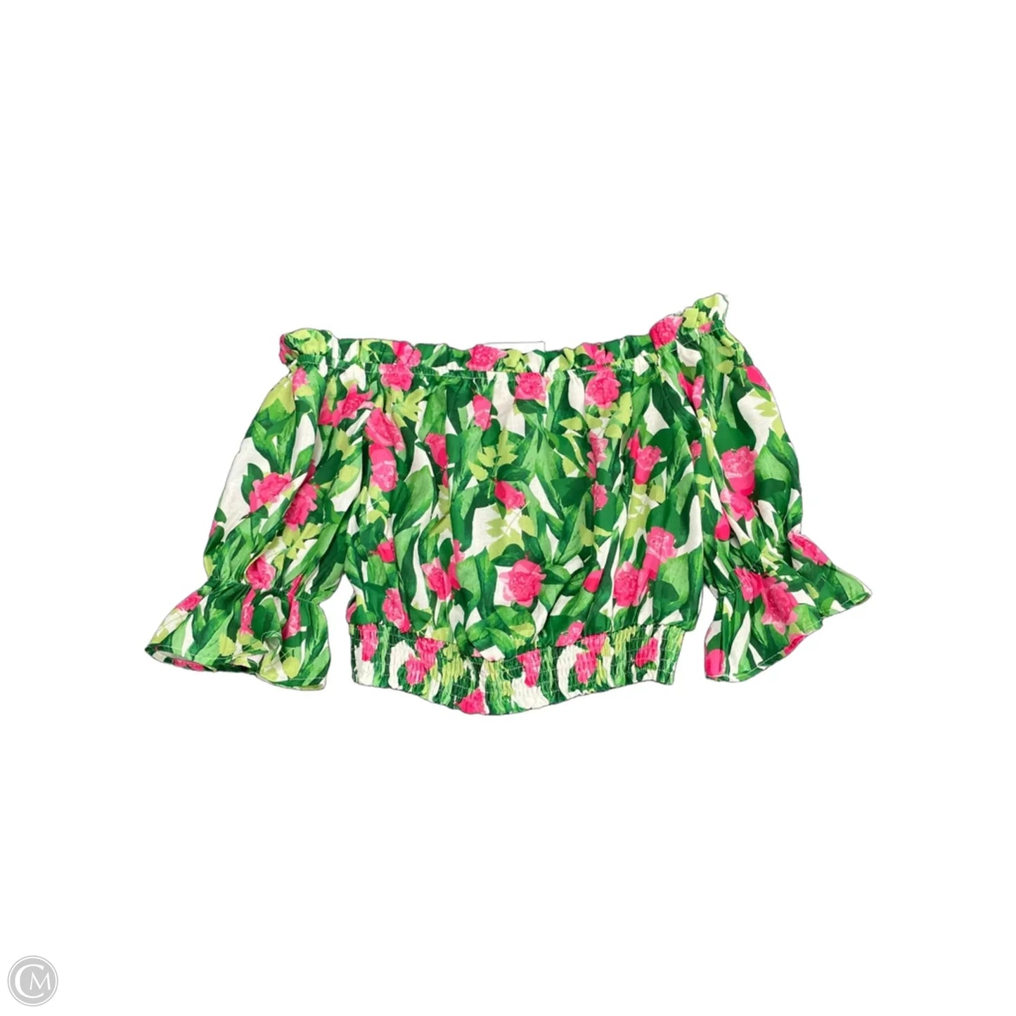Skirt Set 2pc By Flying Tomato In Green & Pink, Size: M