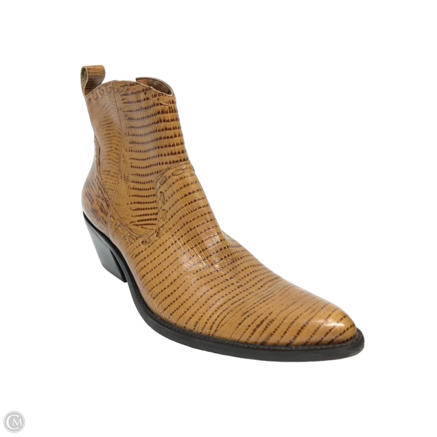 Boots Ankle Heels By Gianni Bini In Snakeskin Print, Size: 8