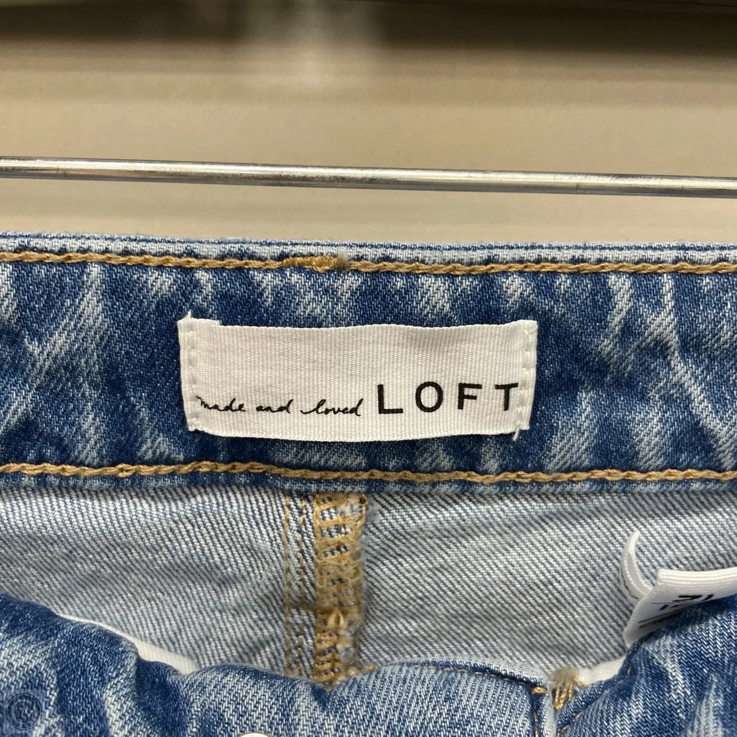 Jeans Cropped By Loft In Blue Denim, Size: 12