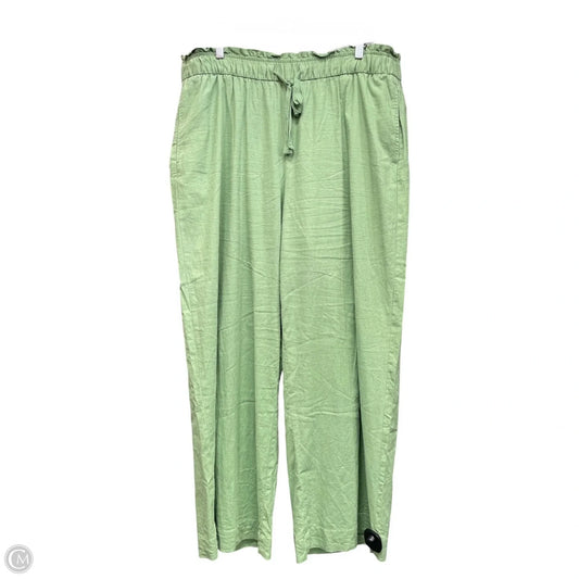 Pants Wide Leg By Lane Bryant In Green, Size: 18