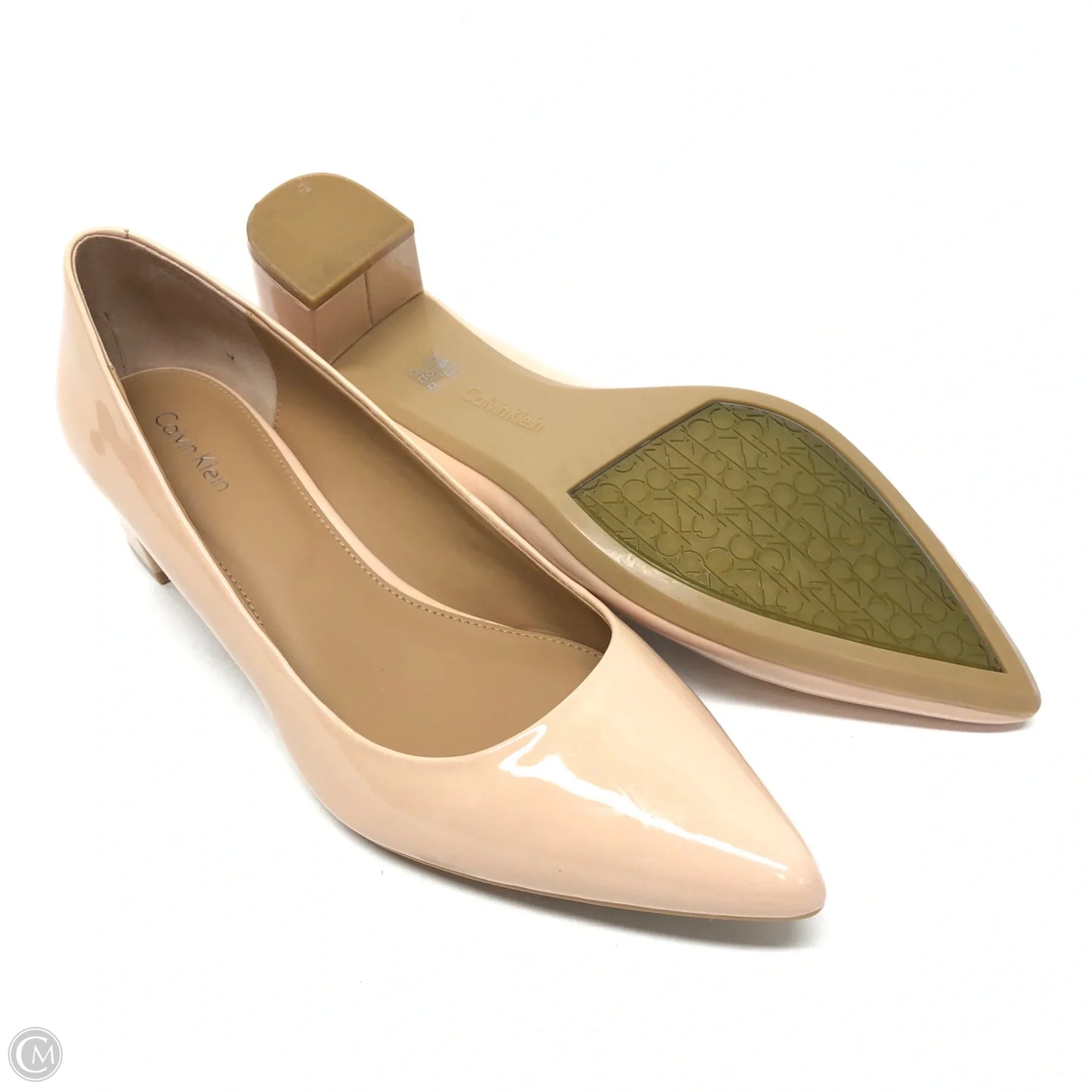 Shoes Heels Block By Calvin Klein In Cream, Size: 9.5