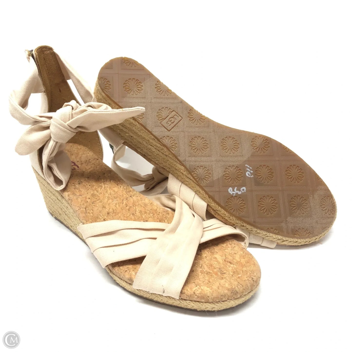 Sandals Designer By Ugg In Cream, Size: 10