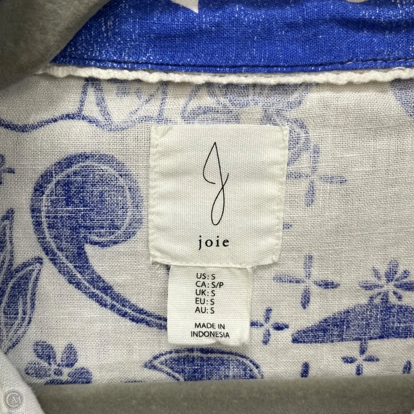 Dress Casual Midi By Joie In Blue & White, Size: S
