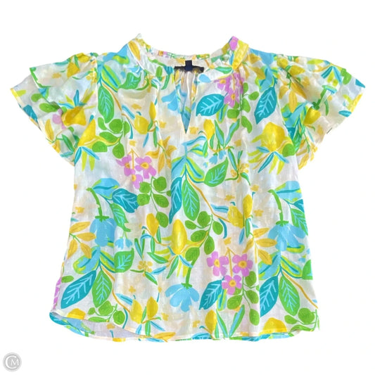Top Short Sleeve By Rachel Roy In Green & Yellow, Size: M