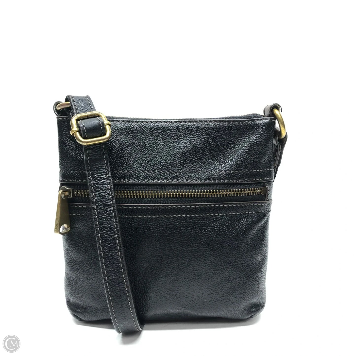 Crossbody Leather By Fossil, Size: Small
