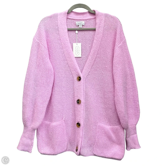 Sweater Cardigan By Mudpie In Pink, Size: M