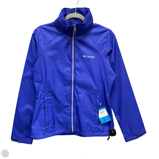 Jacket Windbreaker By Columbia In Blue, Size: S