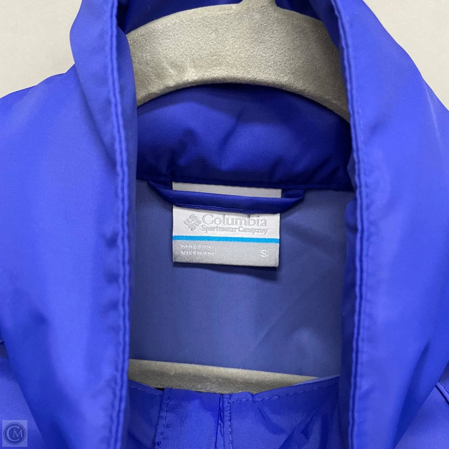 Jacket Windbreaker By Columbia In Blue, Size: S