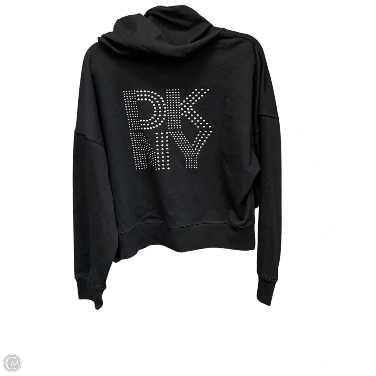 Sweatshirt Hoodie By Dkny In Black, Size: L