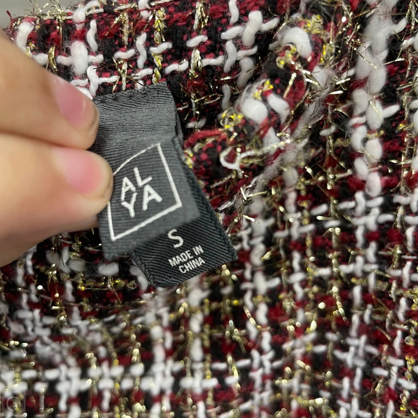 Skirt Mini & Short By Alya In Black & Red, Size: S