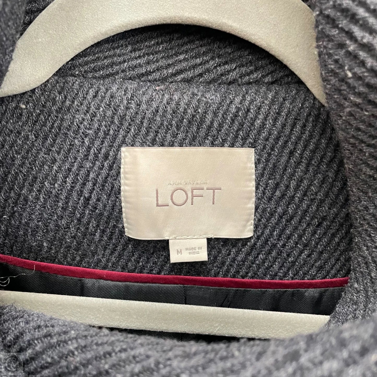 Coat Wool By Loft In Black, Size: M