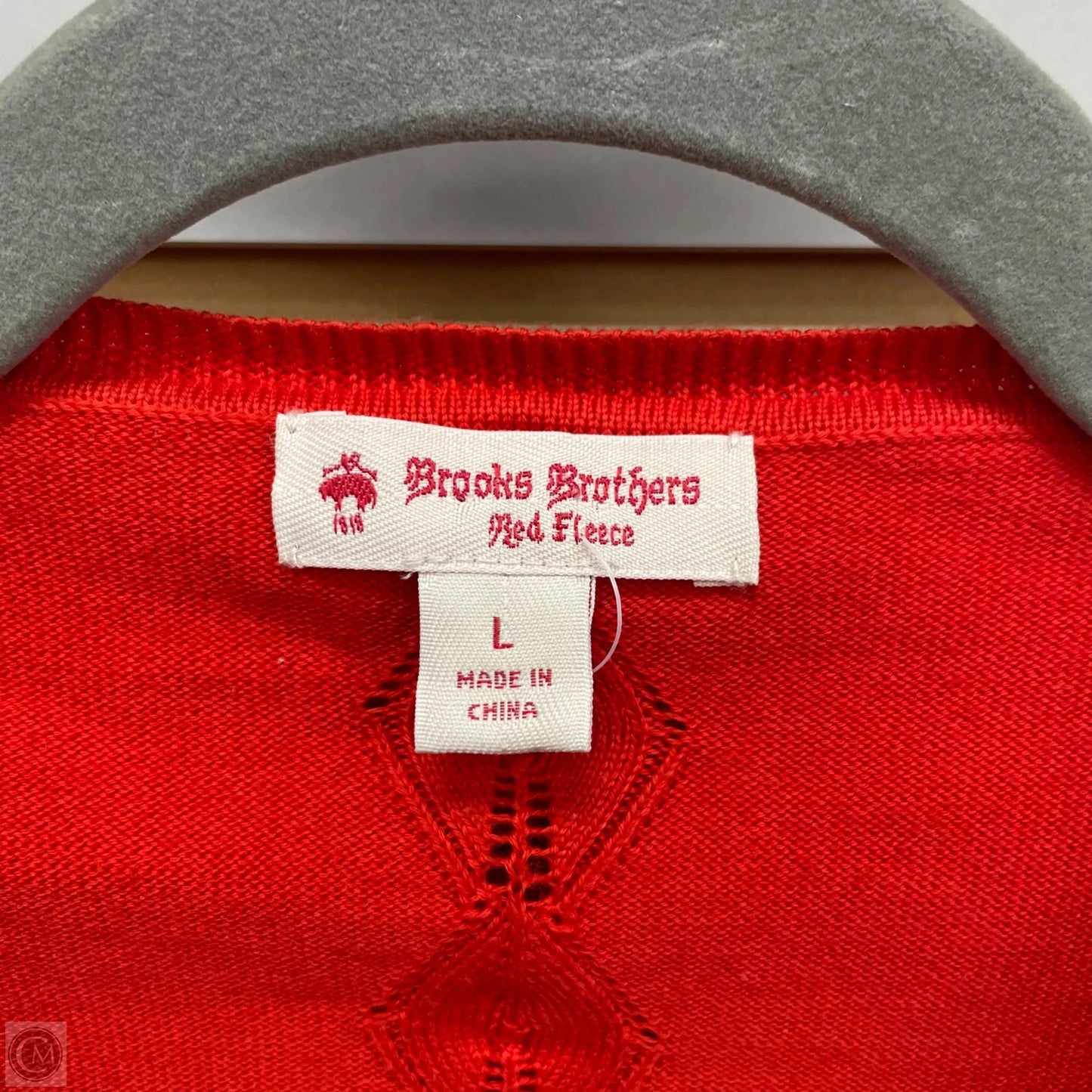 Sweater Cardigan By Brooks Brothers In Orange, Size: L