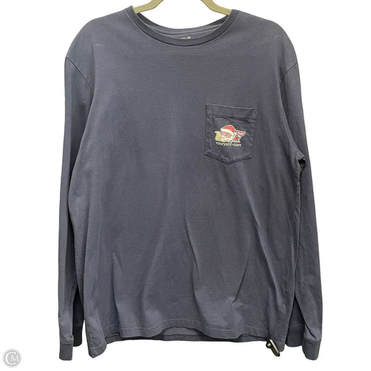 Top Long Sleeve By Vineyard Vines In Blue, Size: L