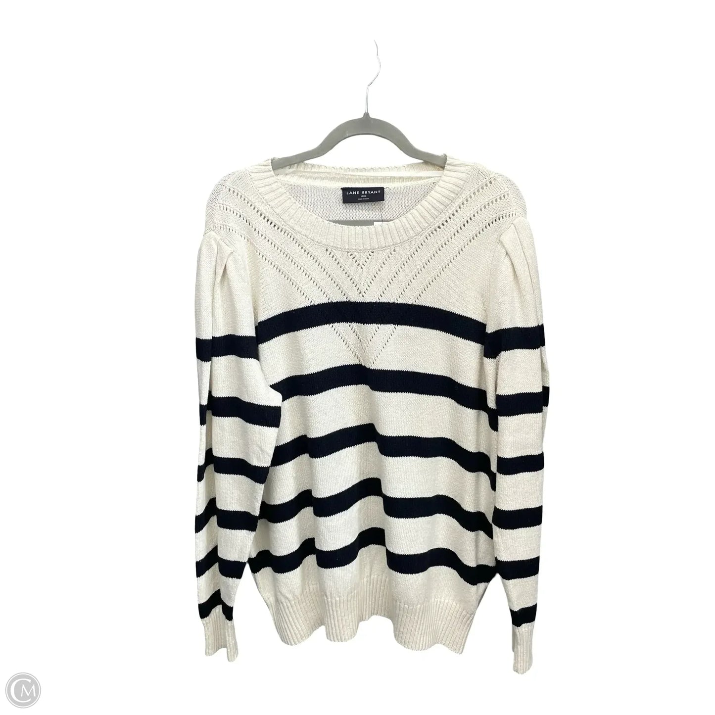 Sweater By Lane Bryant In Black & Cream, Size: 1x