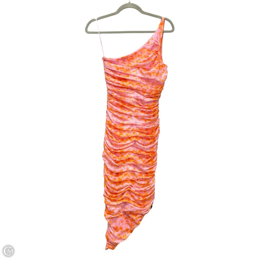 Dress Party Midi By Cmc In Orange & Pink, Size: 2