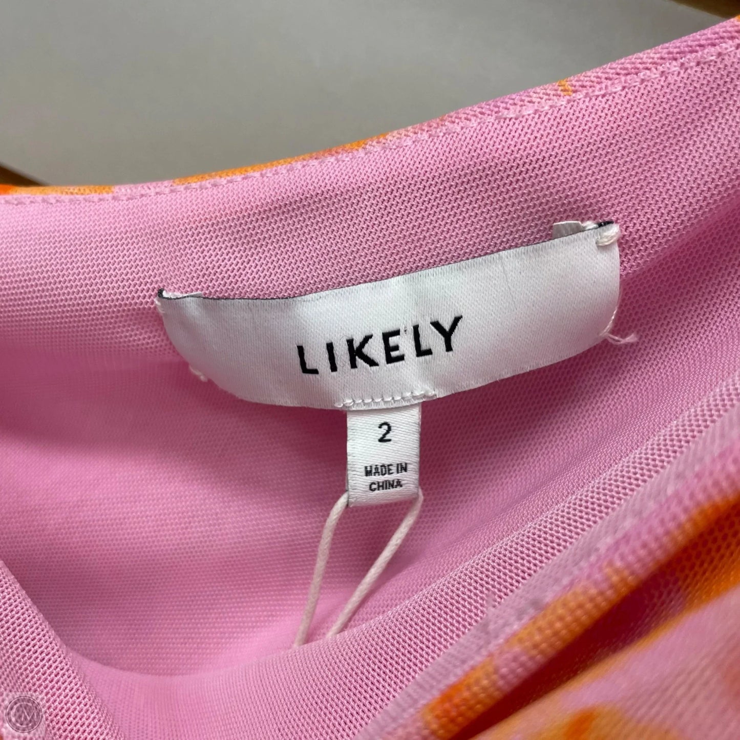 Dress Party Midi By Cmc In Orange & Pink, Size: 2