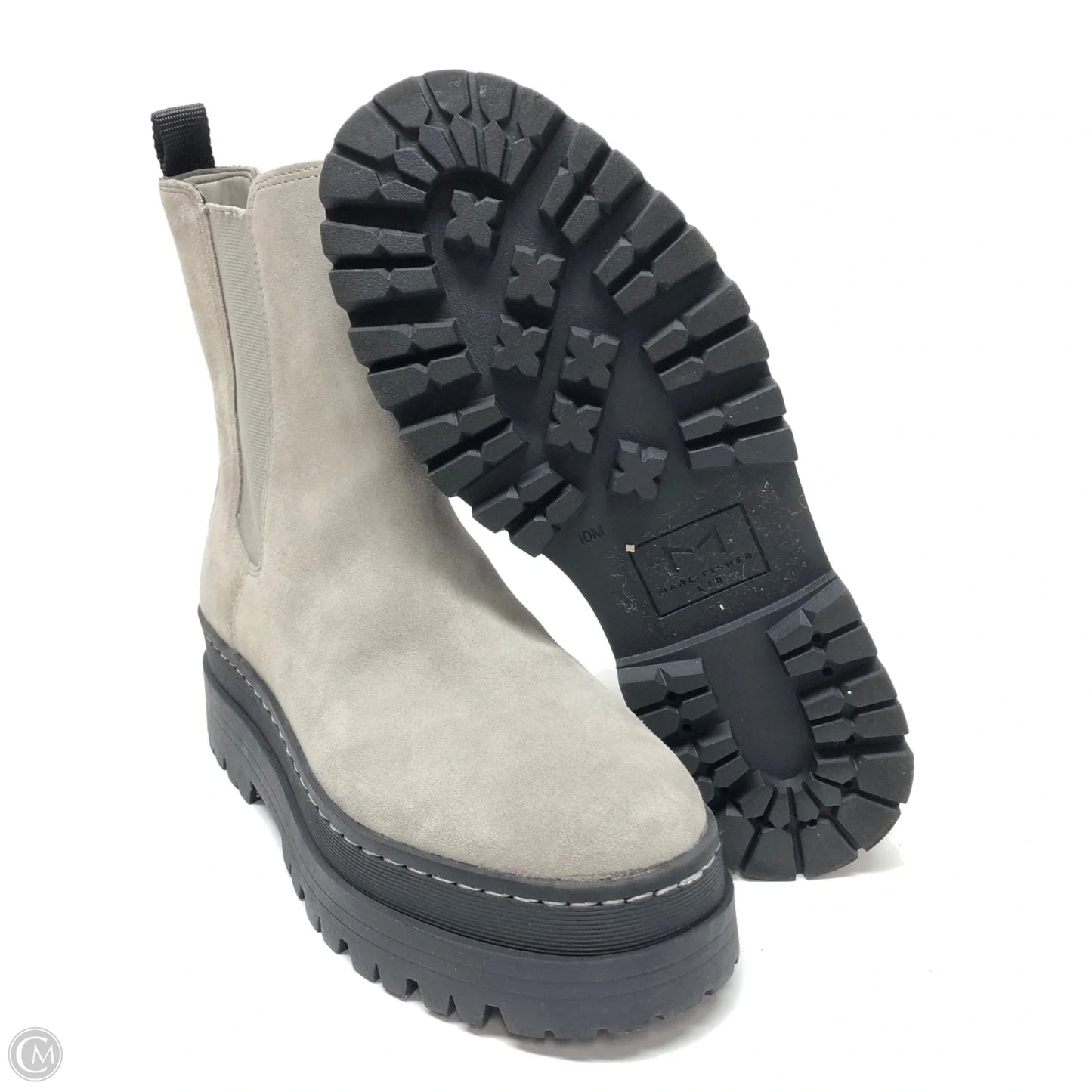 Boots Ankle Flats By Marc Fisher In Grey, Size: 10