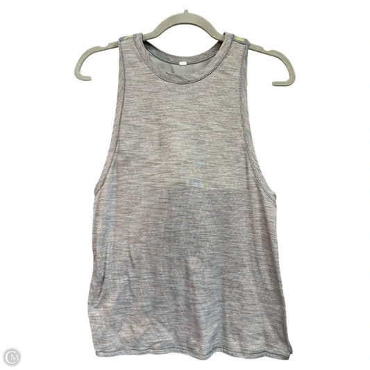 Athletic Tank Top By Lululemon In Green & Grey, Size: 6