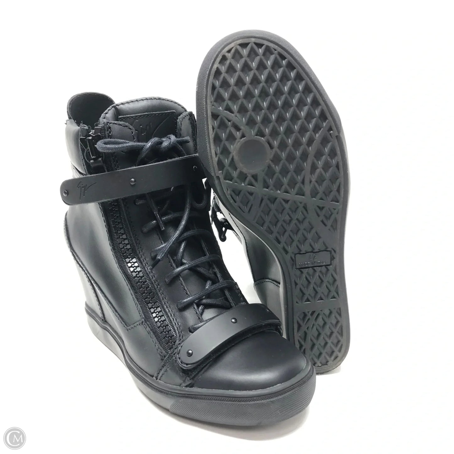 Boots Designer By Giuseppe Zanotti In Black, Size: 12