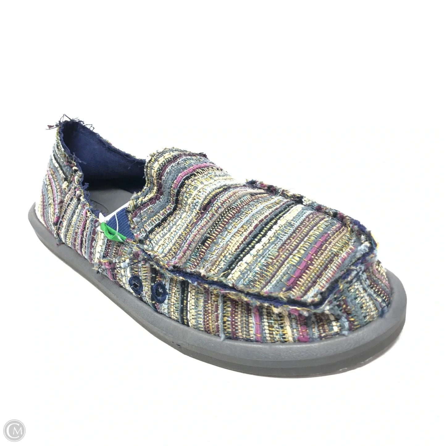 Shoes Flats By Sanuk In Blue & Purple, Size: 9