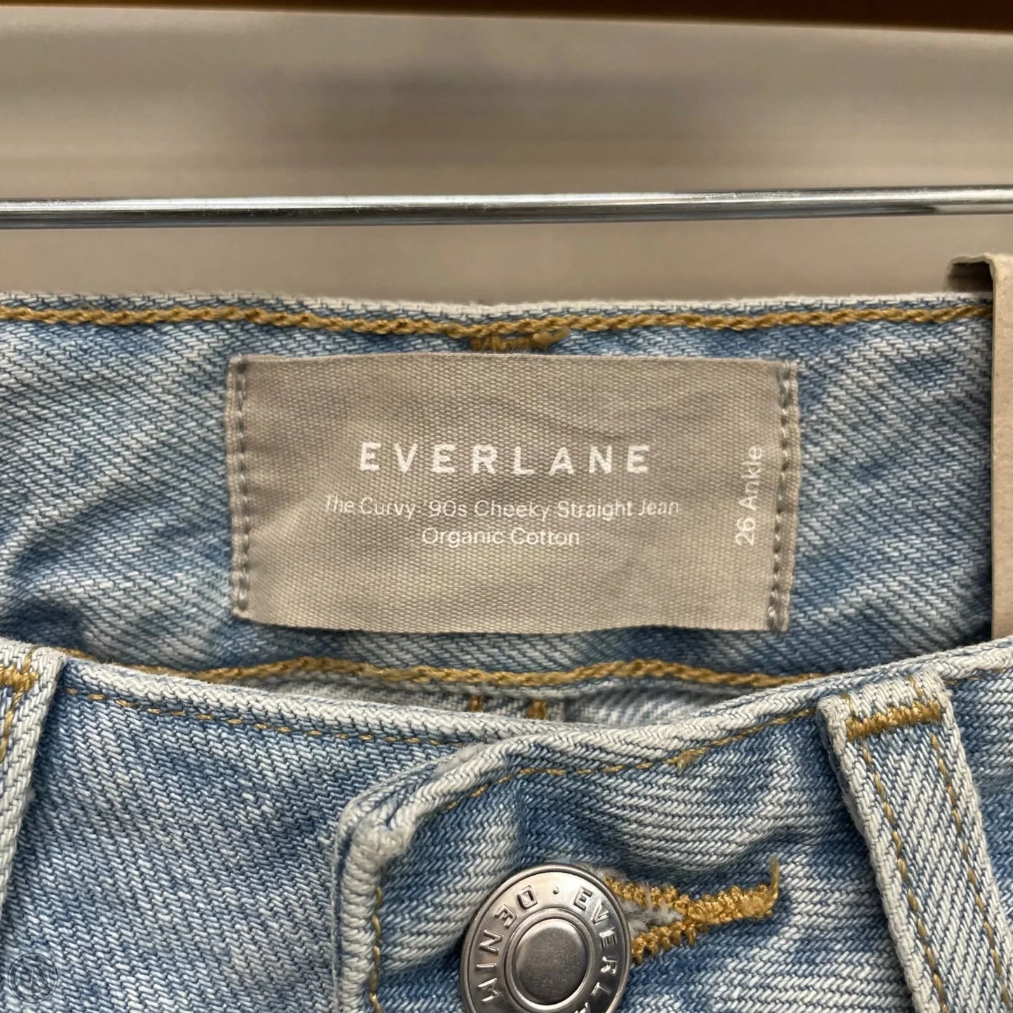 Jeans Straight By Everlane In Blue Denim, Size: 2