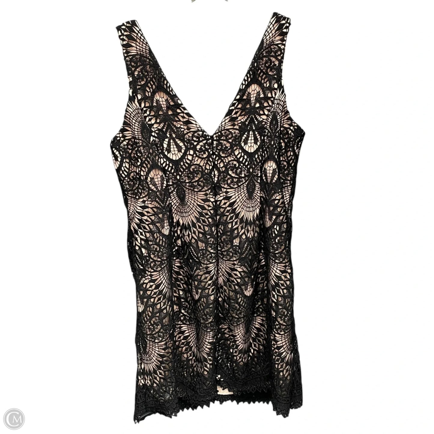 Dress Party Short By Clothes Mentor In Black & Cream, Size: 16