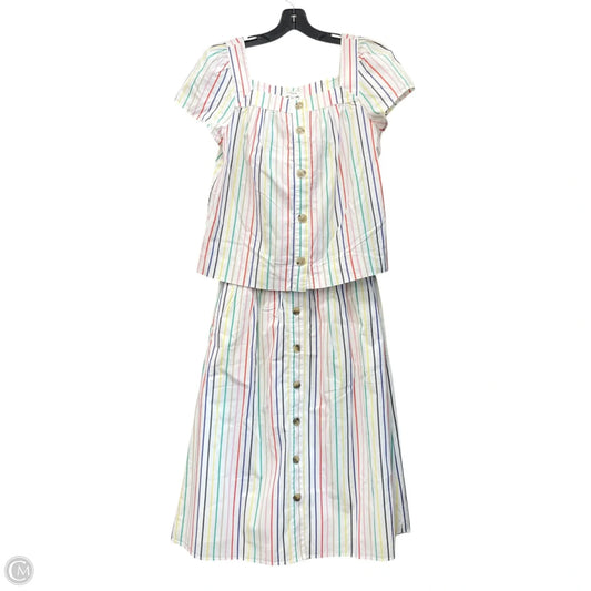 Skirt Set 2pc By J. Crew In Striped Pattern, Size: Xs