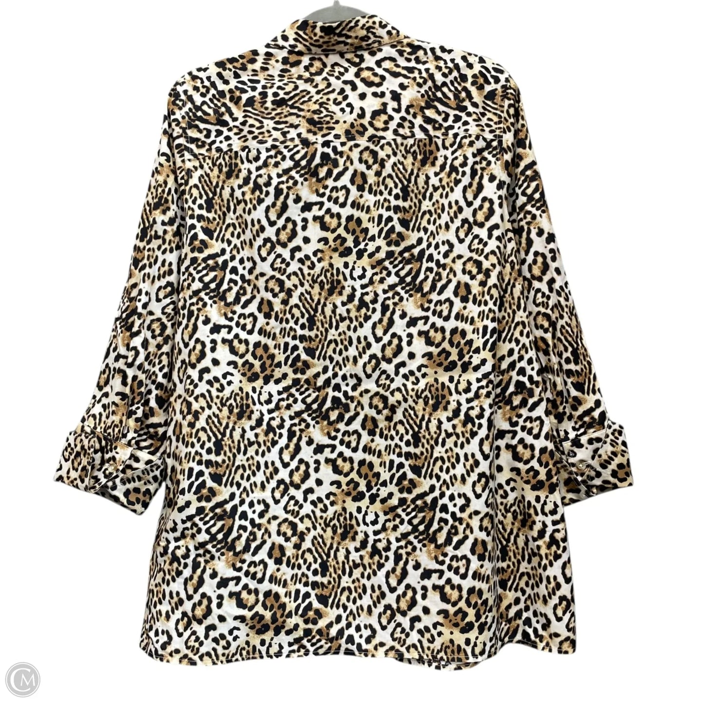 Tunic 3/4 Sleeve By Chicos In Animal Print, Size: L